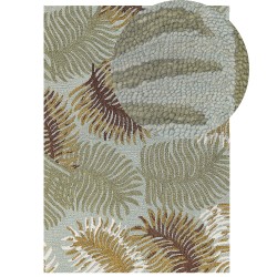 Dywan wełniany z motywem roślinnym 160 x 230 cm VIZE Dywan wełniany z motywem roślinnym 160 x 230 cm VIZE