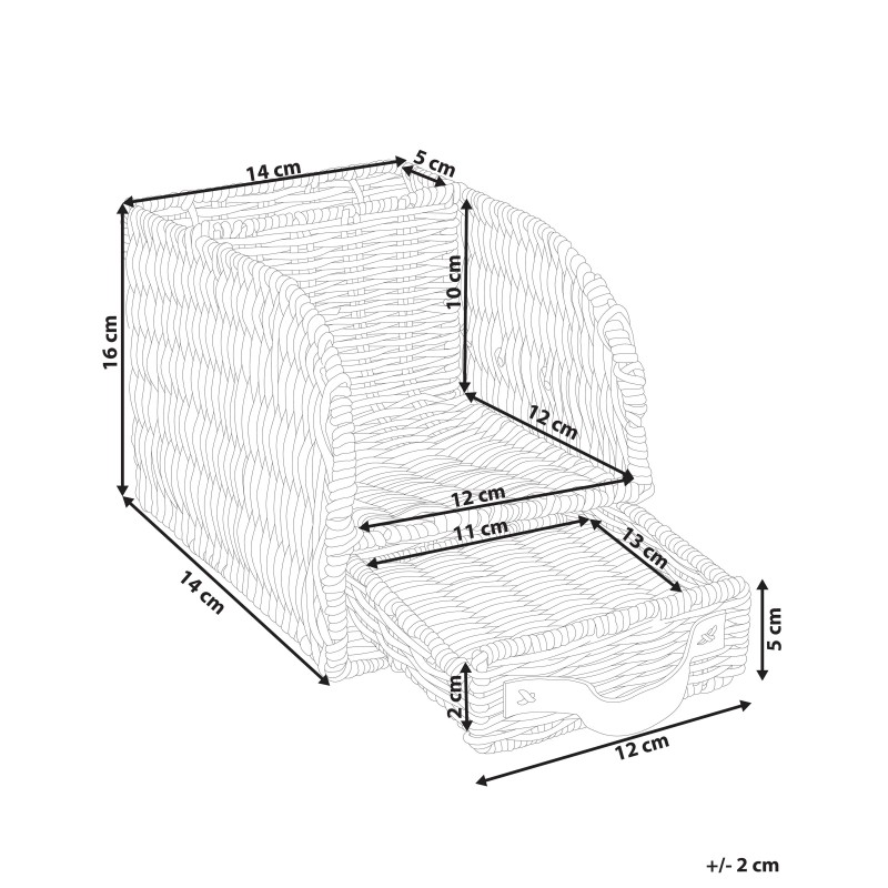 Organizer na dokumenty MALPELO Rattan Naturalny Organizer na dokumenty MALPELO Rattan Naturalny