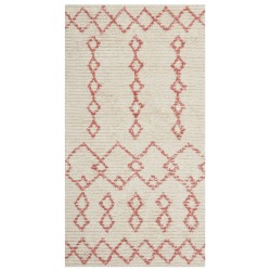 Dywan bawełniany 80 x 150 cm beżowo-różowy BUXAR Dywan bawełniany 80 x 150 cm beżowo-różowy BUXAR