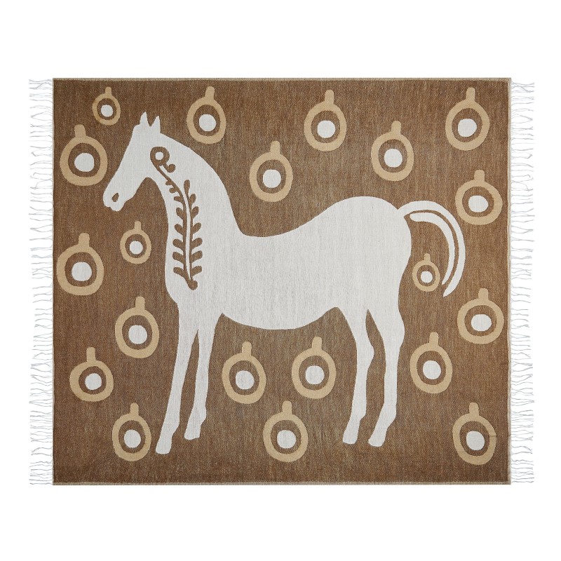Koc SIDDHA 130 x 170 cm Brązowy Koc SIDDHA 130 x 170 cm Brązowy