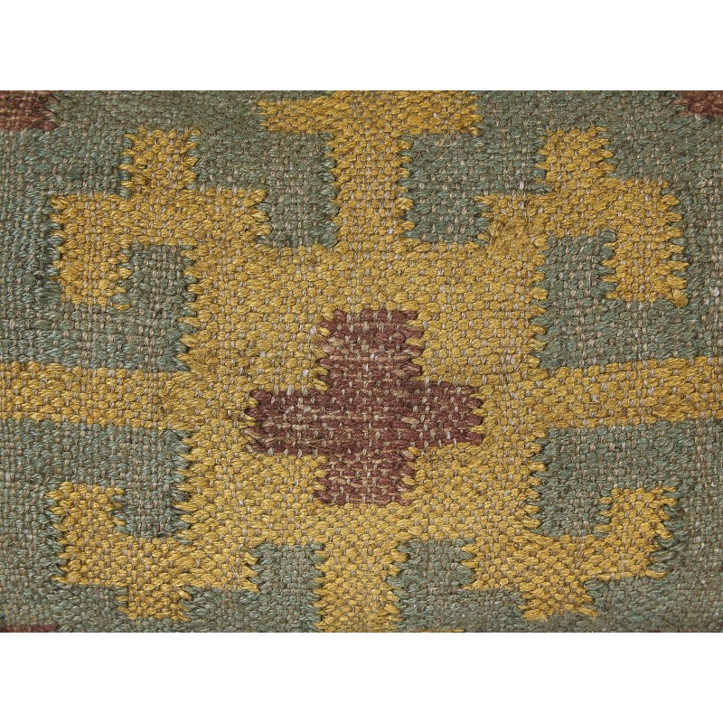 Zestaw 2 poduszek dekoracyjnych SARON Juta 30 x 50 cm Zielony Wzór orientalny Zestaw 2 poduszek dekoracyjnych SARON Juta 30 x 50 cm Zielony Wzór orientalny