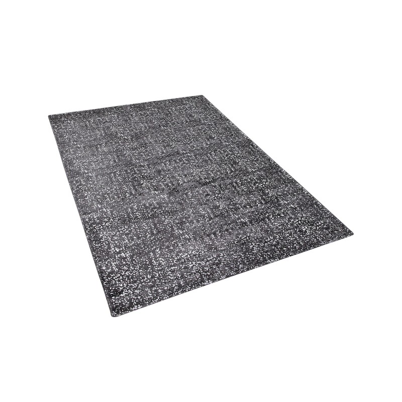 Dywan z wiskozy 140 x 200 cm szaro-srebrny ESEL Dywan z wiskozy 140 x 200 cm szaro-srebrny ESEL