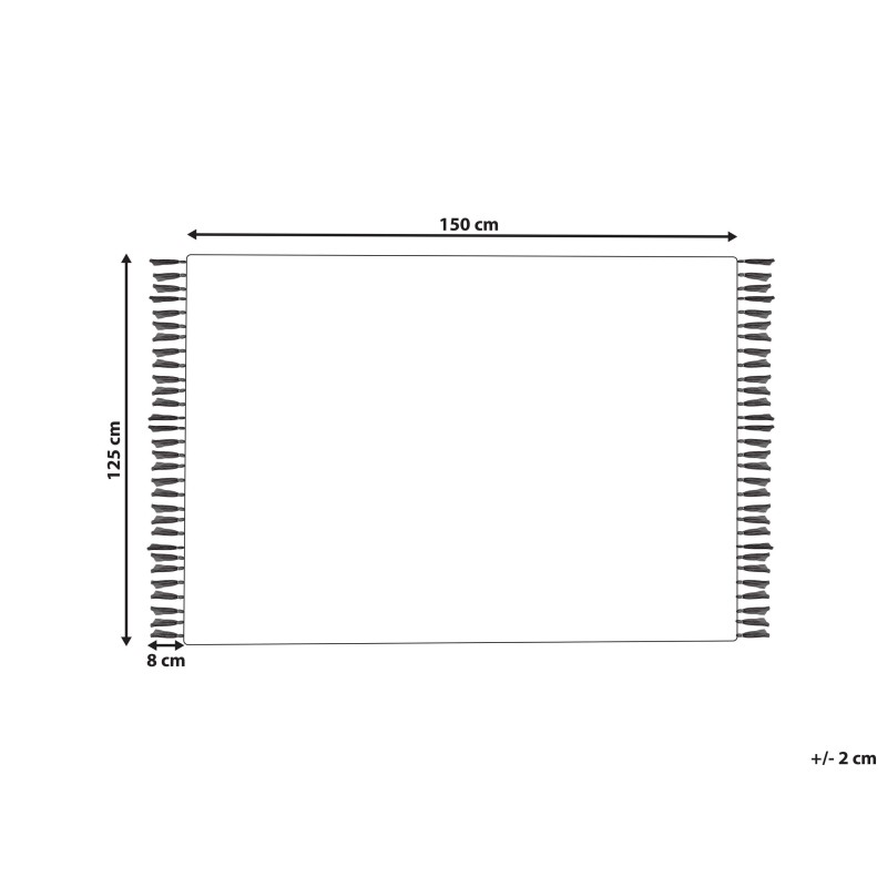 Koc KHARI Bawełna 125 x 150 cm Jasnozielony Koc KHARI Bawełna 125 x 150 cm Jasnozielony