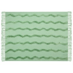 Koc KHARI Bawełna 125 x 150 cm Jasnozielony Koc KHARI Bawełna 125 x 150 cm Jasnozielony