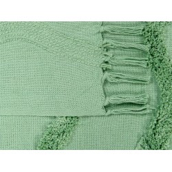 Koc KHARI Bawełna 125 x 150 cm Jasnozielony Koc KHARI Bawełna 125 x 150 cm Jasnozielony