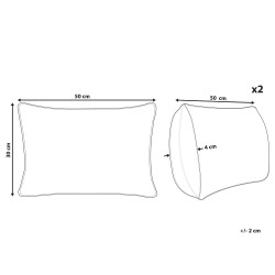 2 bawełniane tuftowane poduszki dekoracyjne z abstrakcyjnym wzorem 30 x 50 cm wielokolorowe STORKSBIL 2 bawełniane tuftowane poduszki dekoracyjne z abstrakcyjnym wzorem 30 x 50 cm wielokolorowe STORKSBIL