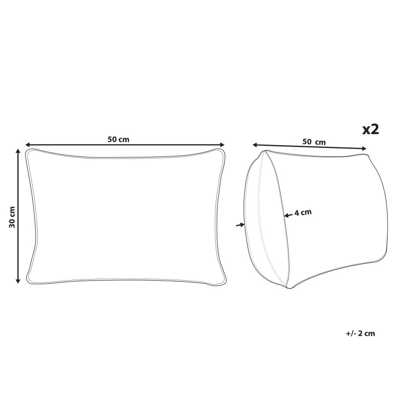 2 bawełniane tuftowane poduszki dekoracyjne z abstrakcyjnym wzorem 30 x 50 cm wielokolorowe STORKSBIL 2 bawełniane tuftowane poduszki dekoracyjne z abstrakcyjnym wzorem 30 x 50 cm wielokolorowe STORKSBIL