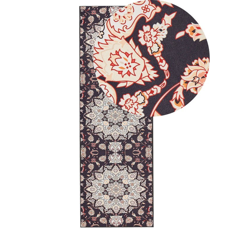 Dywan 80 x 240 cm czarno-beżowy ARITAS Dywan 80 x 240 cm czarno-beżowy ARITAS