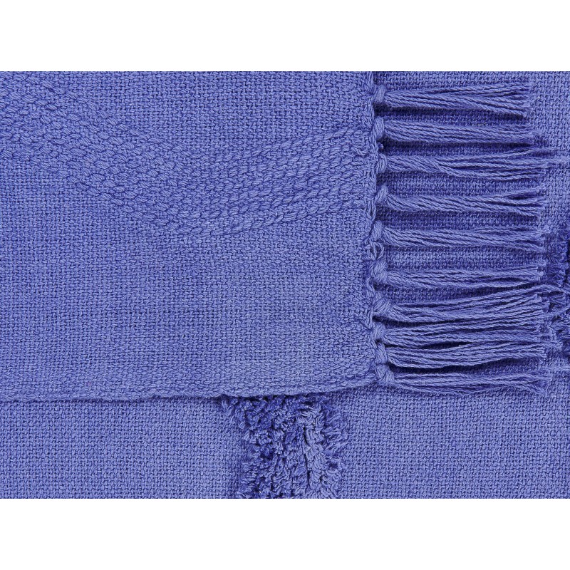 Koc KHARI Bawełna 125 x 150 cm Fioletowy Koc KHARI Bawełna 125 x 150 cm Fioletowy