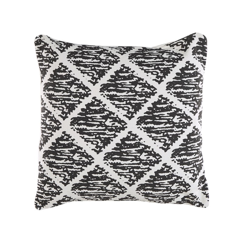 Zestaw 2 poduszek dekoracyjnych HAZRO Bawełna 45 x 45 cm Czarny Wzór geometryczny Zestaw 2 poduszek dekoracyjnych HAZRO Bawełna 45 x 45 cm Czarny Wzór geometryczny