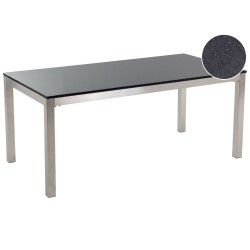 Stół ogrodowy GROSSETO 180 cm 90 cm Polerowany Granit Czarny