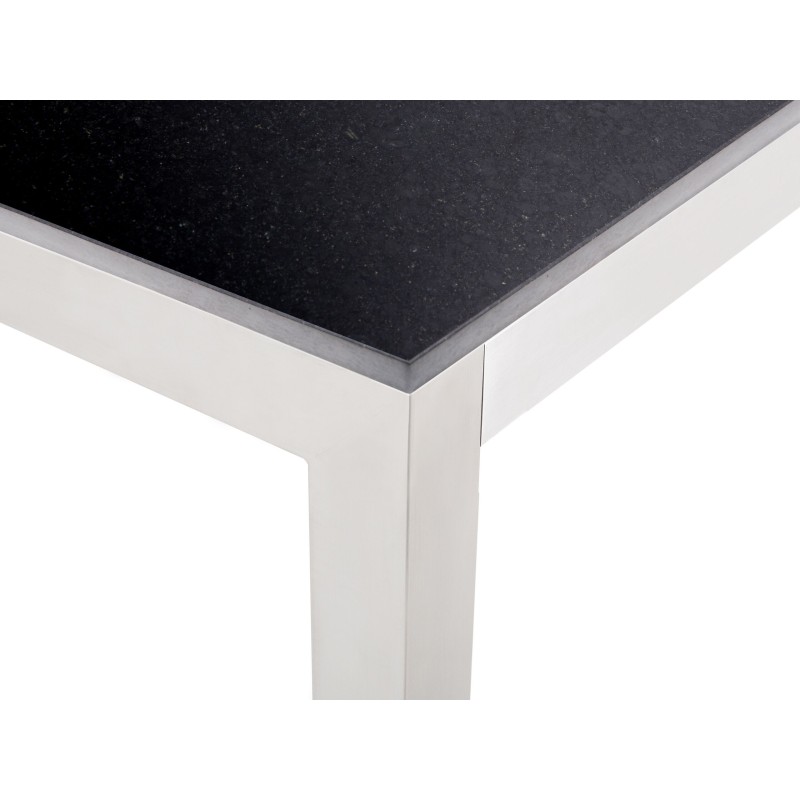 Stół ogrodowy GROSSETO 180 cm 90 cm Polerowany Granit Czarny Stół ogrodowy GROSSETO 180 cm 90 cm Polerowany Granit Czarny