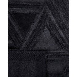 Dywan skórzany 160 x 230 cm czarny KASAR Dywan skórzany 160 x 230 cm czarny KASAR
