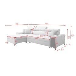 Esquina Venna I mini con función de cama y puerto USB en tela de terciopelo, Avra 11 Esquina Venna I mini con función de cama y puerto USB en tela de terciopelo, Avra 11