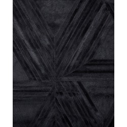 Dywan skórzany 160 x 230 cm czarny KASAR Dywan skórzany 160 x 230 cm czarny KASAR