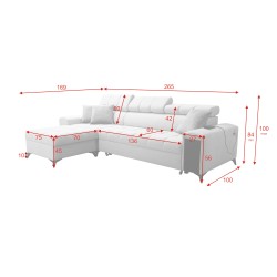 Esquina Venna I mini con función de cama y puerto USB en tela de terciopelo, Avra 11 Esquina Venna I mini con función de cama y puerto USB en tela de terciopelo, Avra 11