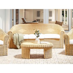 Sofa ogrodowa rattanowa naturalna LIVADEIA Sofa ogrodowa rattanowa naturalna LIVADEIA
