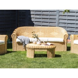 Sofa ogrodowa rattanowa naturalna LIVADEIA Sofa ogrodowa rattanowa naturalna LIVADEIA