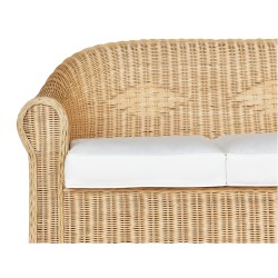 Sofa ogrodowa rattanowa naturalna LIVADEIA Sofa ogrodowa rattanowa naturalna LIVADEIA