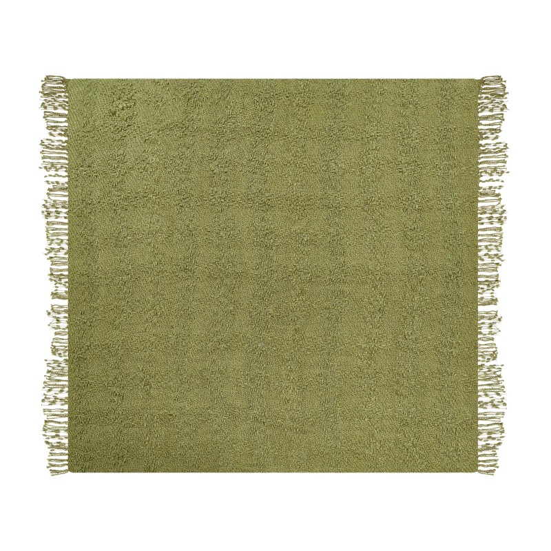 Koc VELLA Bawełna 220 x 240 cm Oliwkowy Koc VELLA Bawełna 220 x 240 cm Oliwkowy