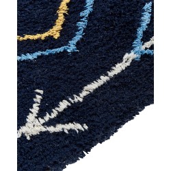Dywan bawełniany 80 x 150 cm czarny CORUM Dywan bawełniany 80 x 150 cm czarny CORUM