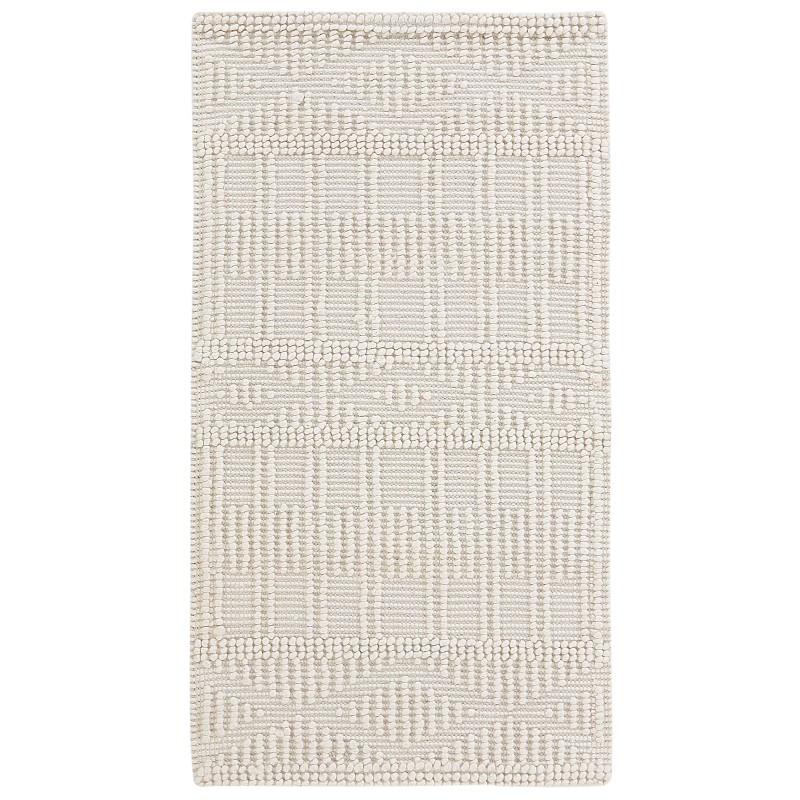 Dywan wełniany 80 x 150 cm beżowy LAPSEKI Dywan wełniany 80 x 150 cm beżowy LAPSEKI