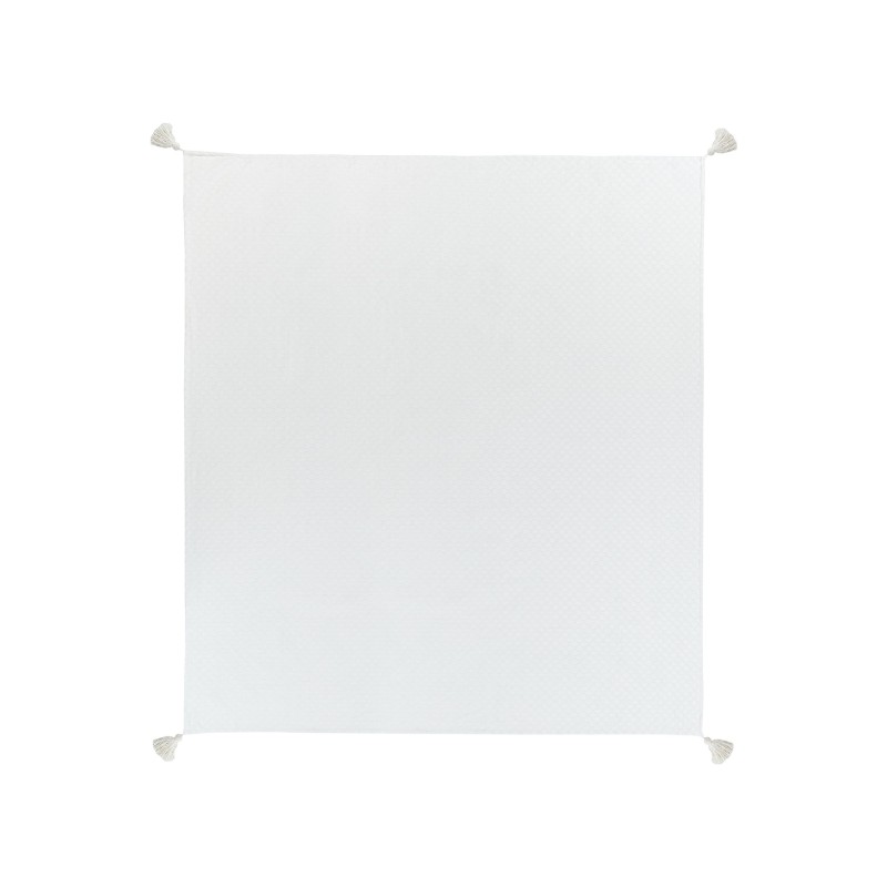 Narzuta na łóżko LINDULA Bawełna 200 x 220 cm Złamana biel Narzuta na łóżko LINDULA Bawełna 200 x 220 cm Złamana biel