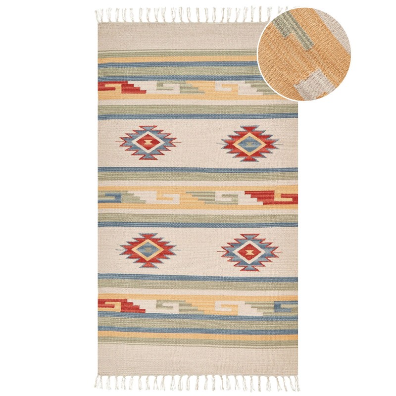 Dywan bawełniany kilim 80 x 150 cm wielokolorowy APARAN Dywan bawełniany kilim 80 x 150 cm wielokolorowy APARAN