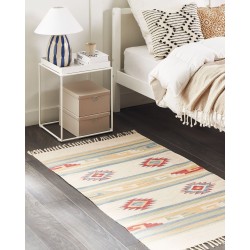 Dywan bawełniany kilim 80 x 150 cm wielokolorowy APARAN Dywan bawełniany kilim 80 x 150 cm wielokolorowy APARAN