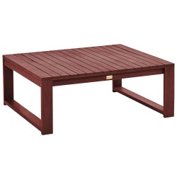 Stolik kawowy ogrodowy TIMOR 90 cm 75 cm Drewno akacjowe Bordowy