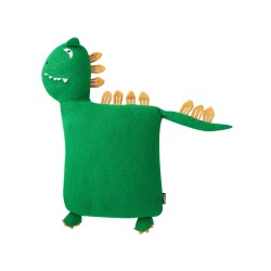 2 bawełniane poduszki dla dzieci dinozaur 45 x 45 cm zielone DINOS