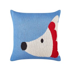 2 bawełniane poduszki dla dzieci z motywem jeża 45 x 45 cm niebieskie PASHOT 2 bawełniane poduszki dla dzieci z motywem jeża 45 x 45 cm niebieskie PASHOT