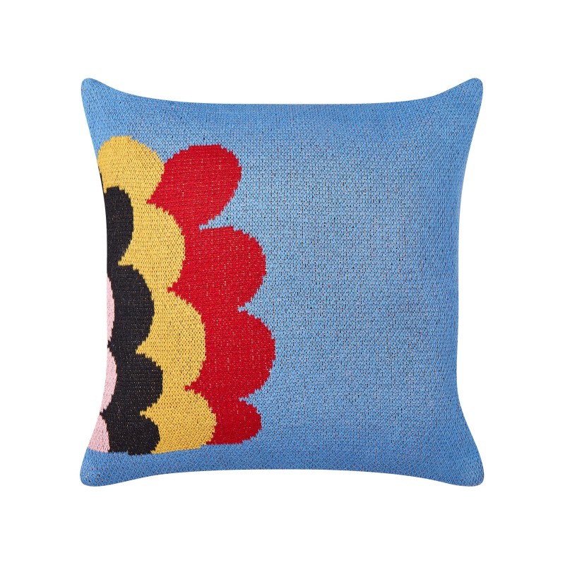 2 bawełniane poduszki dla dzieci z motywem jeża 45 x 45 cm niebieskie PASHOT 2 bawełniane poduszki dla dzieci z motywem jeża 45 x 45 cm niebieskie PASHOT