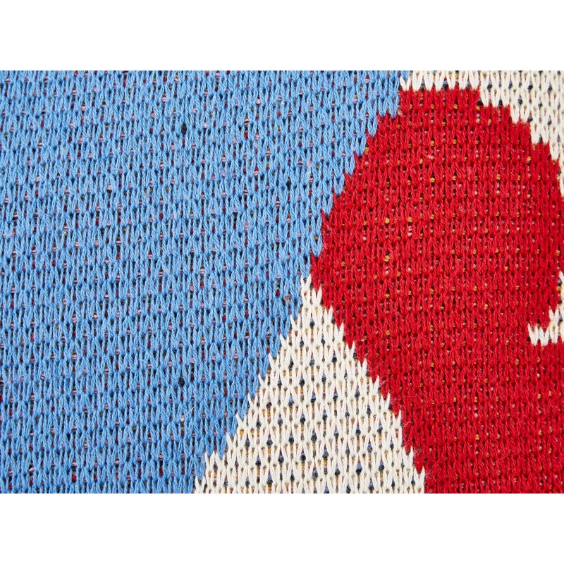 2 bawełniane poduszki dla dzieci z motywem jeża 45 x 45 cm niebieskie PASHOT 2 bawełniane poduszki dla dzieci z motywem jeża 45 x 45 cm niebieskie PASHOT