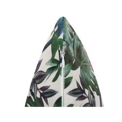 Poduszka dekoracyjna GASTERIA Welur 45 x 45 cm Zielony Wzór roślinny Poduszka dekoracyjna GASTERIA Welur 45 x 45 cm Zielony Wzór roślinny