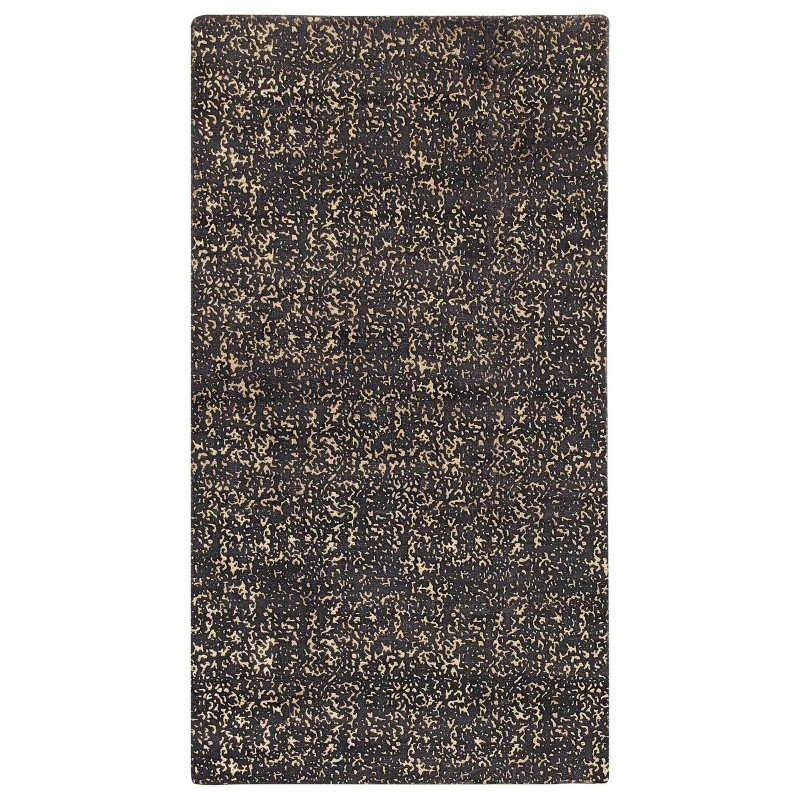 Dywan z wiskozy 80 x 150 cm szaro-złoty ESEL Dywan z wiskozy 80 x 150 cm szaro-złoty ESEL