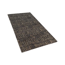 Dywan z wiskozy 80 x 150 cm szaro-złoty ESEL Dywan z wiskozy 80 x 150 cm szaro-złoty ESEL