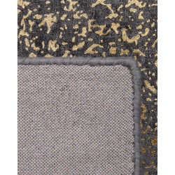 Dywan z wiskozy 80 x 150 cm szaro-złoty ESEL Dywan z wiskozy 80 x 150 cm szaro-złoty ESEL