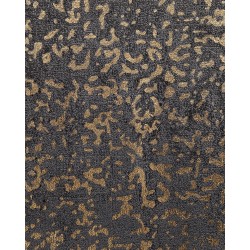 Dywan z wiskozy 80 x 150 cm szaro-złoty ESEL Dywan z wiskozy 80 x 150 cm szaro-złoty ESEL