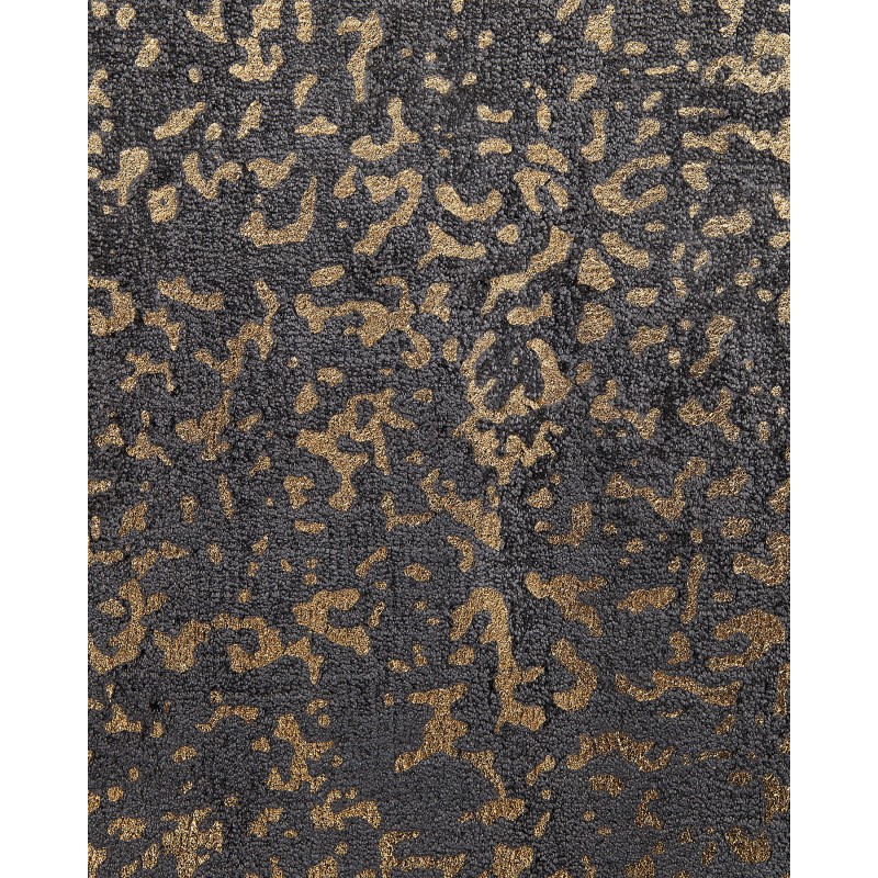 Dywan z wiskozy 80 x 150 cm szaro-złoty ESEL Dywan z wiskozy 80 x 150 cm szaro-złoty ESEL