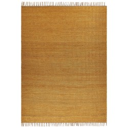 Dywan z juty 160 x 230 cm musztardowy LUNIA Dywan z juty 160 x 230 cm musztardowy LUNIA