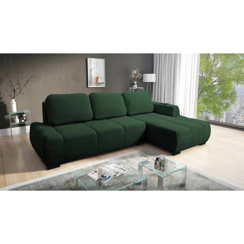 Oscar corner sofa with sleeping function and USB port – Comfort and style in your living room Oscar corner sofa with sleeping function and USB port – Comfort and style in your living room