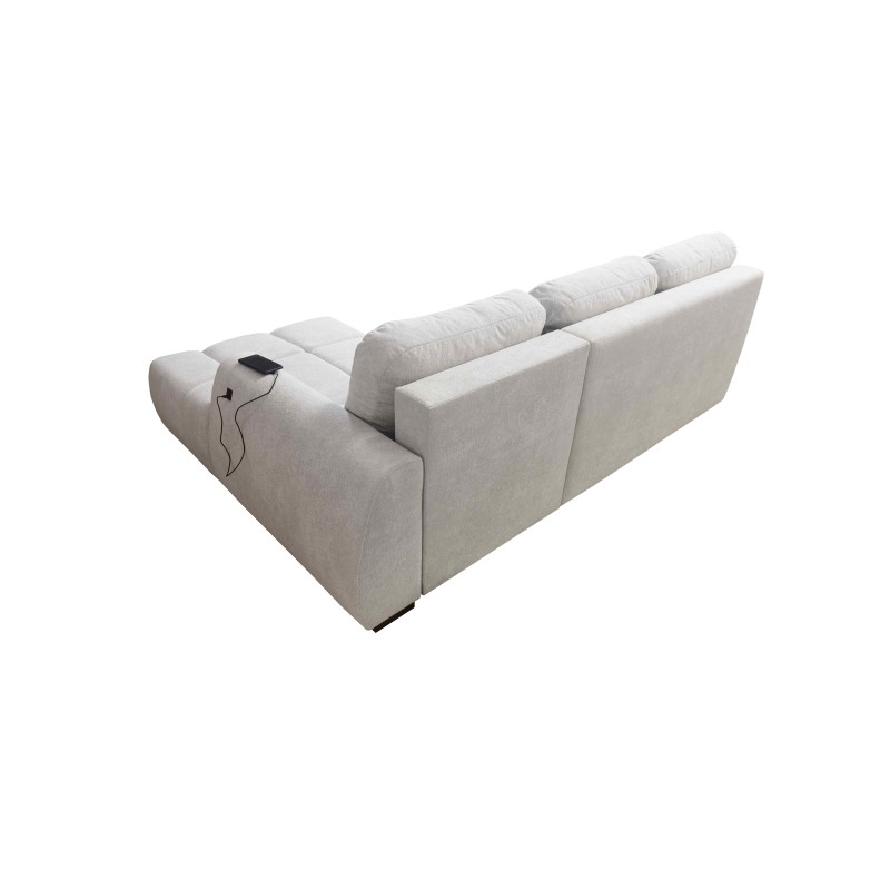 Oscar corner sofa with sleeping function and USB port – Comfort and style in your living room Oscar corner sofa with sleeping function and USB port – Comfort and style in your living room