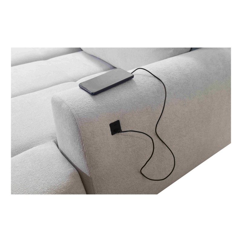 Narożnik Oscar z funkcja spania oraz portem usb tkanina Freya 210.02 Narożnik Oscar z funkcja spania oraz portem usb tkanina Freya 210.02
